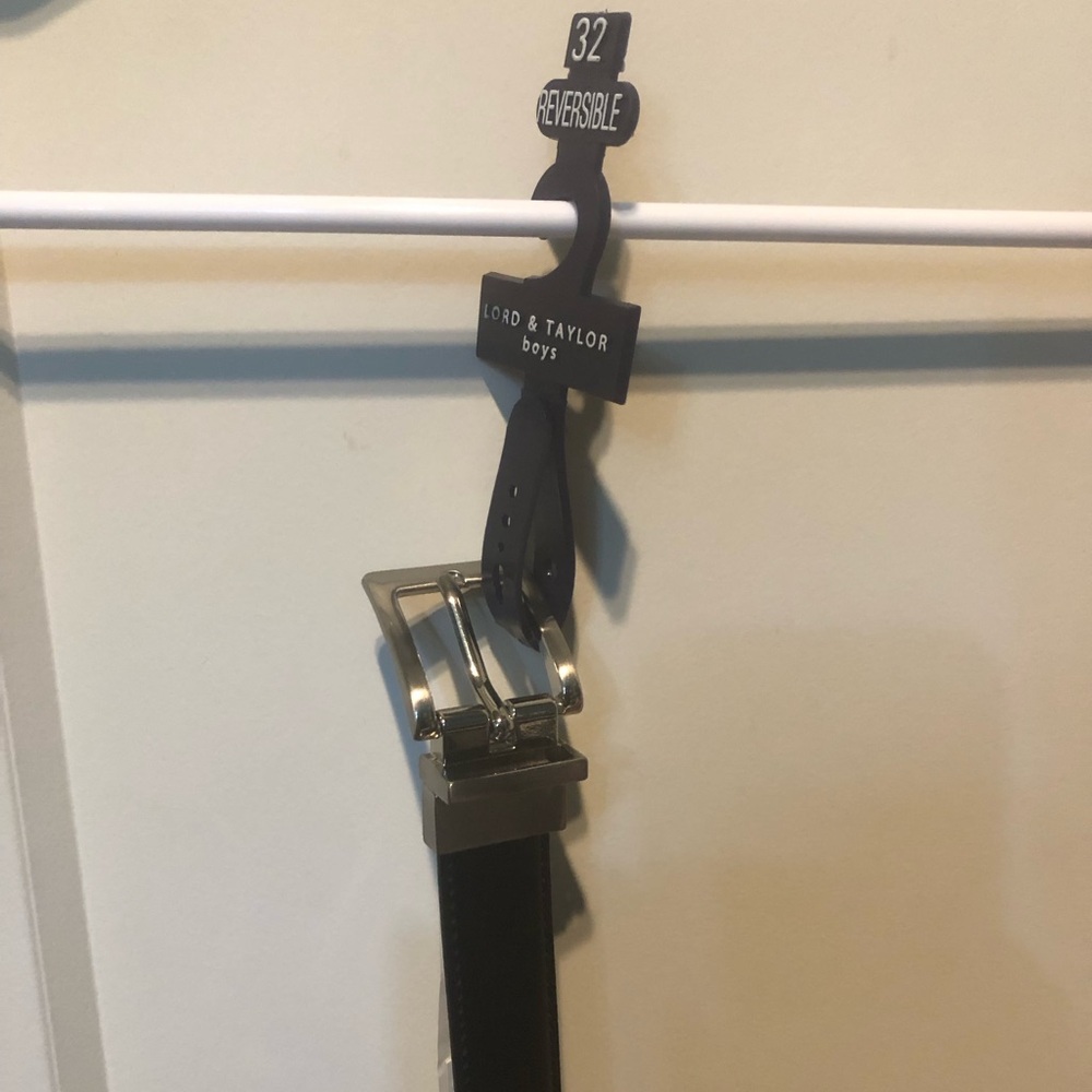 NWT - Lord & Taylor Boys Reversible Belt - Black/Brown Size 32